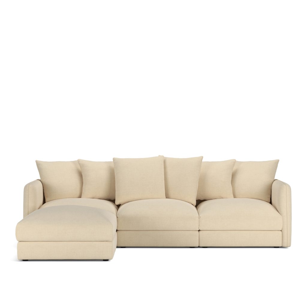 3-sits soffa – Pavarotti 3-sits Med Ottoman Sienna 101 Avtagbar klädsel