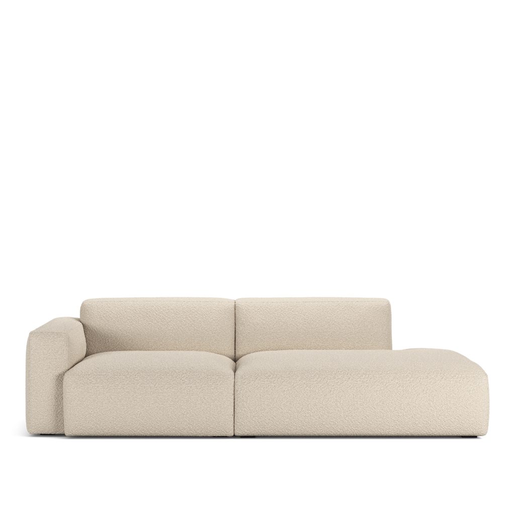 2-sits soffa – Brick 2-sits Öppen ände Höger Ascot Vit Fast klädsel – Vit