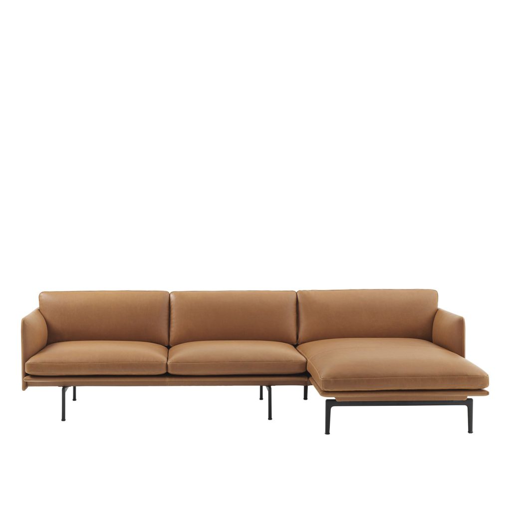 Divansoffa – Outline Sofa Chaise Longue Right, Fiord 961 – Grön