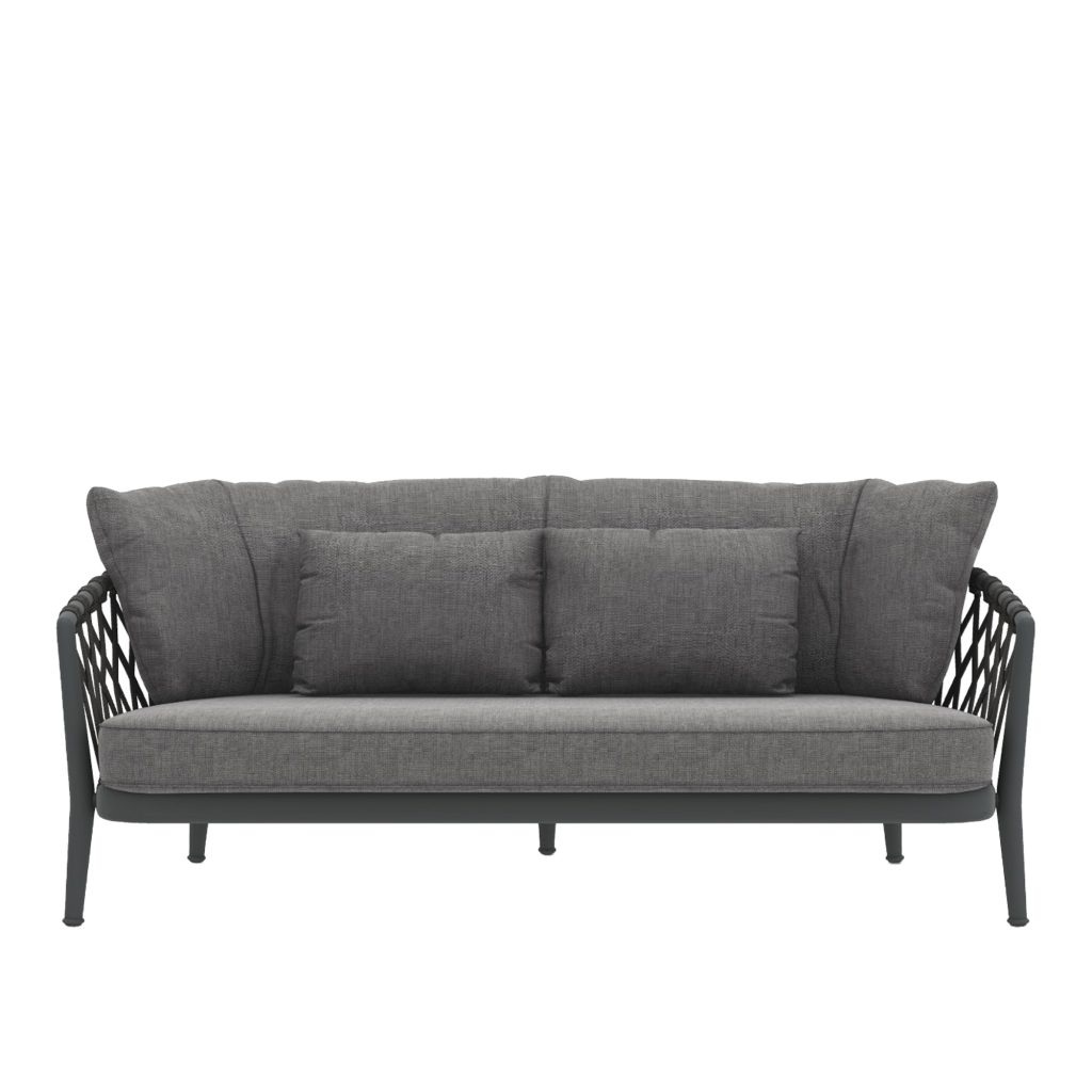 Soffa Utomhus – Erica Utomhussoffa E170, Antracit Flätning, Antracit Ram
