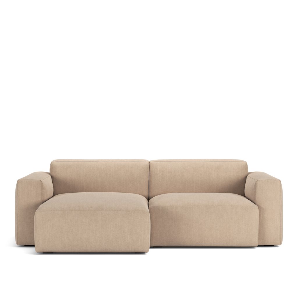Divansoffa – Brick 2-sits Schäslong Vänster Shadow Beige Fast klädsel – Beige