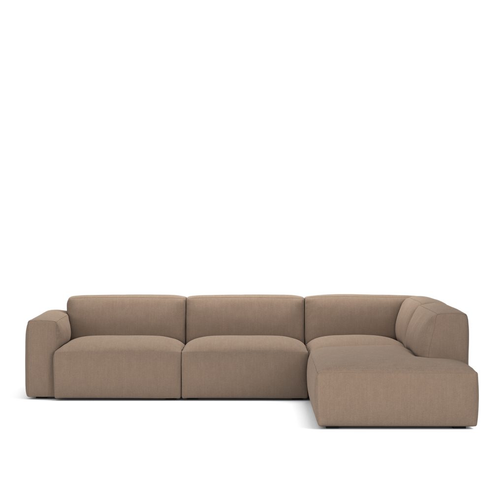 Hörnsoffa – Brick 4-sits Hörn Öppen ände Höger Shadow Khaki Fast klädsel