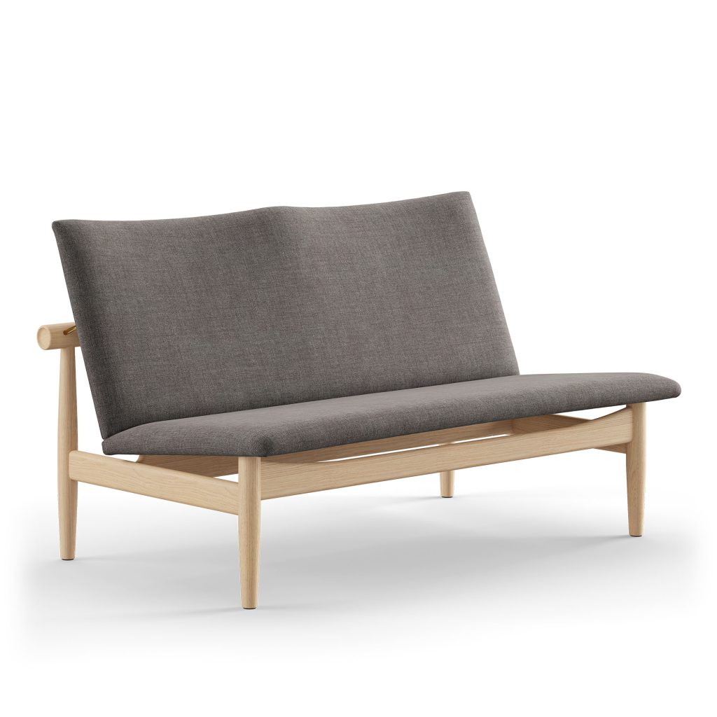 2-sits soffa – Japan 2-sits, Klar Oljad Ek – Träfärgad