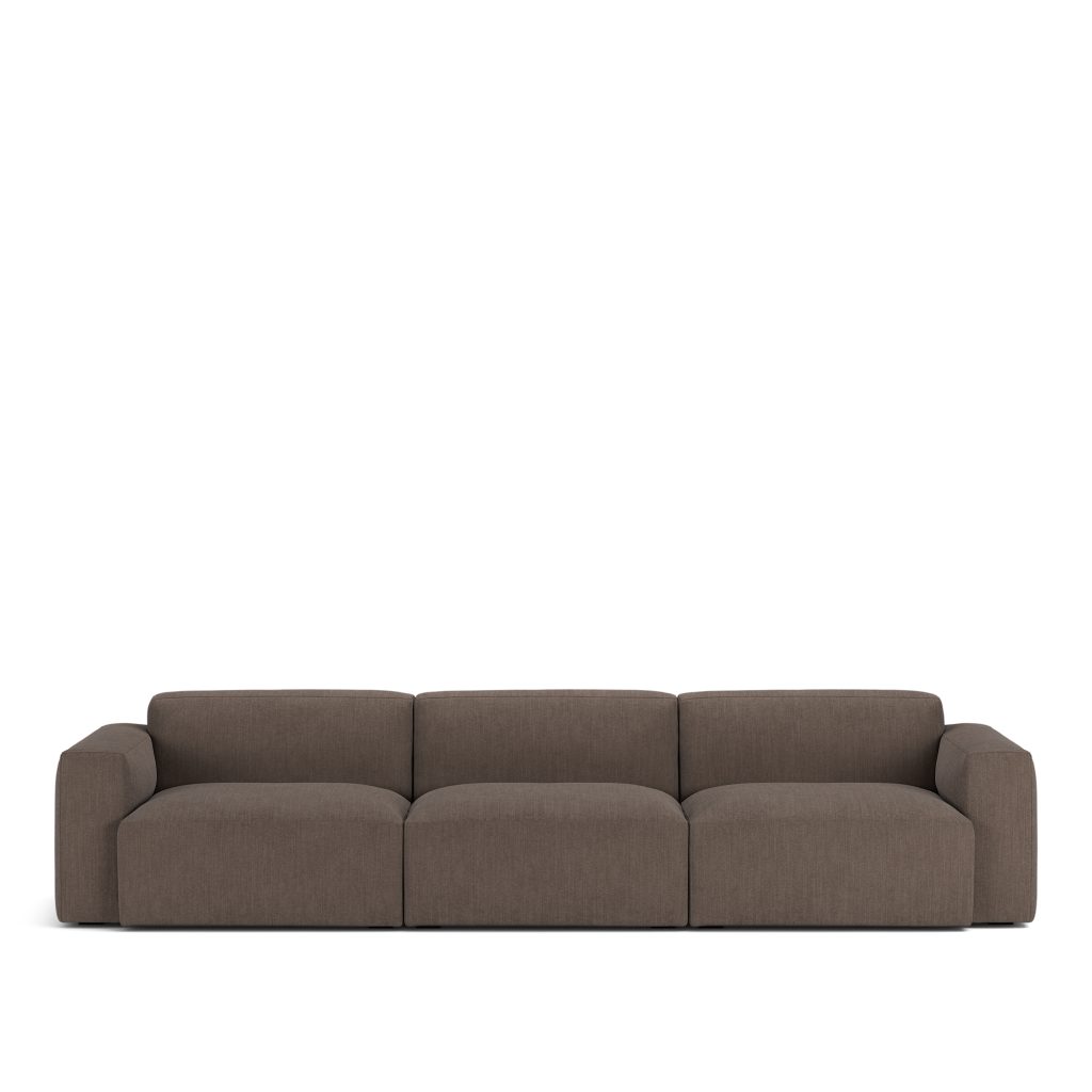 3-sits soffa – Brick 3-sits Shadow Mörk Brun Fast klädsel – Brun