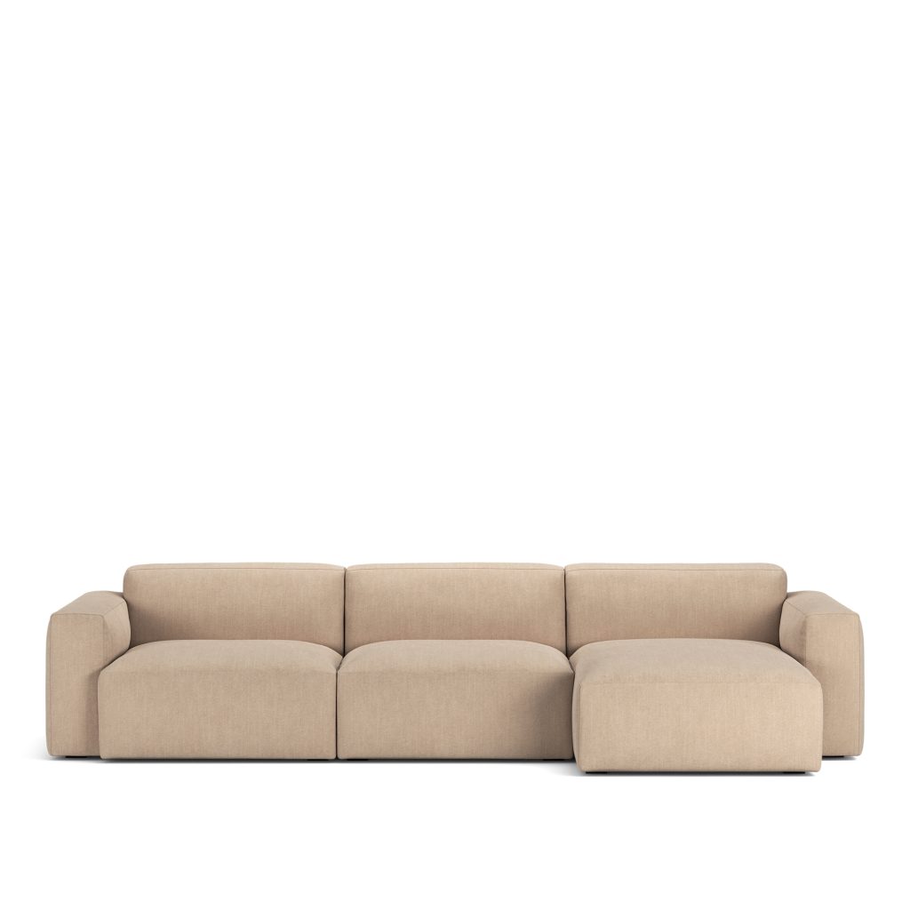 Divansoffa – Brick 3-sits Schäslong Höger Shadow Beige Fast klädsel – Beige