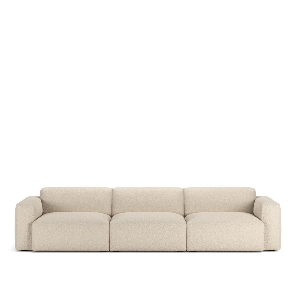 3-sits soffa – Brick 3-sits Ascot Vit Avtagbar klädsel – Vit