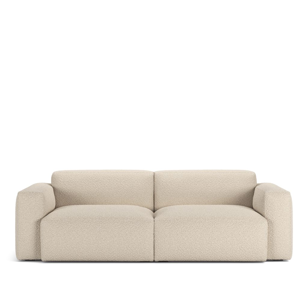 2-sits soffa – Brick 2-sits Ascot Vit Avtagbar klädsel – Vit