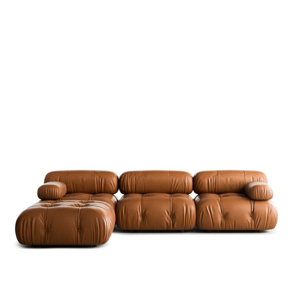 Divansoffa – Camaleonda 3-sits Med Divan, Läder Kat. Kasia 310 – Brun