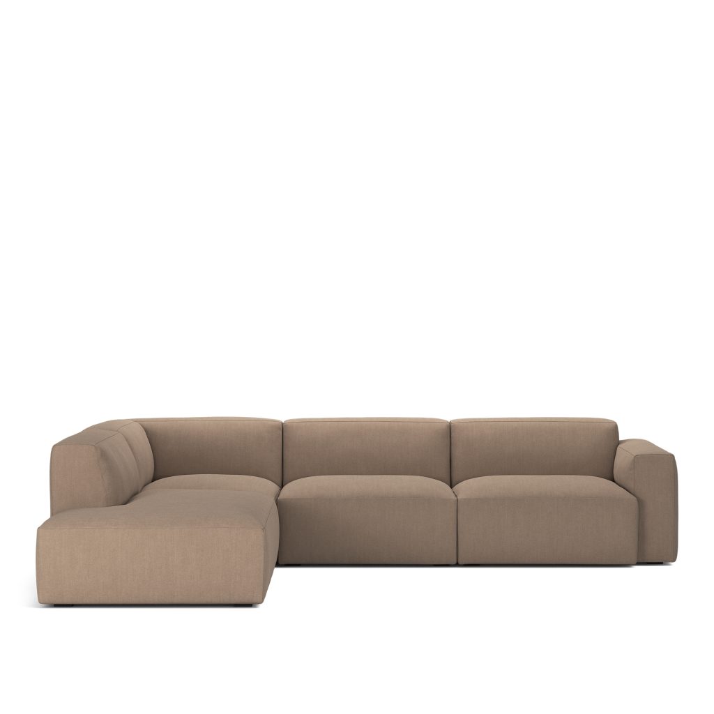 Hörnsoffa – Brick 4-sits Hörn Öppen ände Vänster Shadow Khaki Fast klädsel