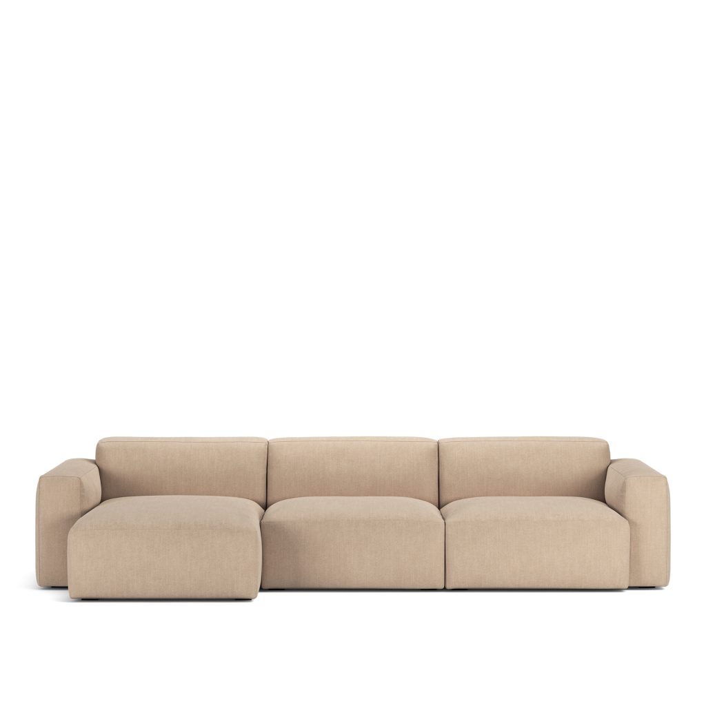Divansoffa – Brick 3-sits Schäslong Vänster Shadow Beige Fast klädsel – Beige