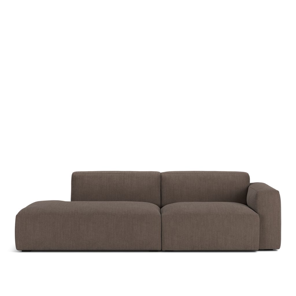 2-sits soffa – Brick 2-sits Öppen ände Vänster Shadow Mörk Brun Avtagbar klädsel – Brun