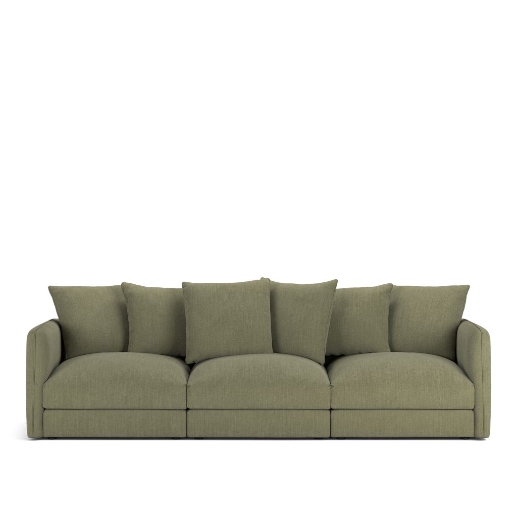3-sits soffa – Pavarotti 3-sits Shadow Grön Fast klädsel – Grön