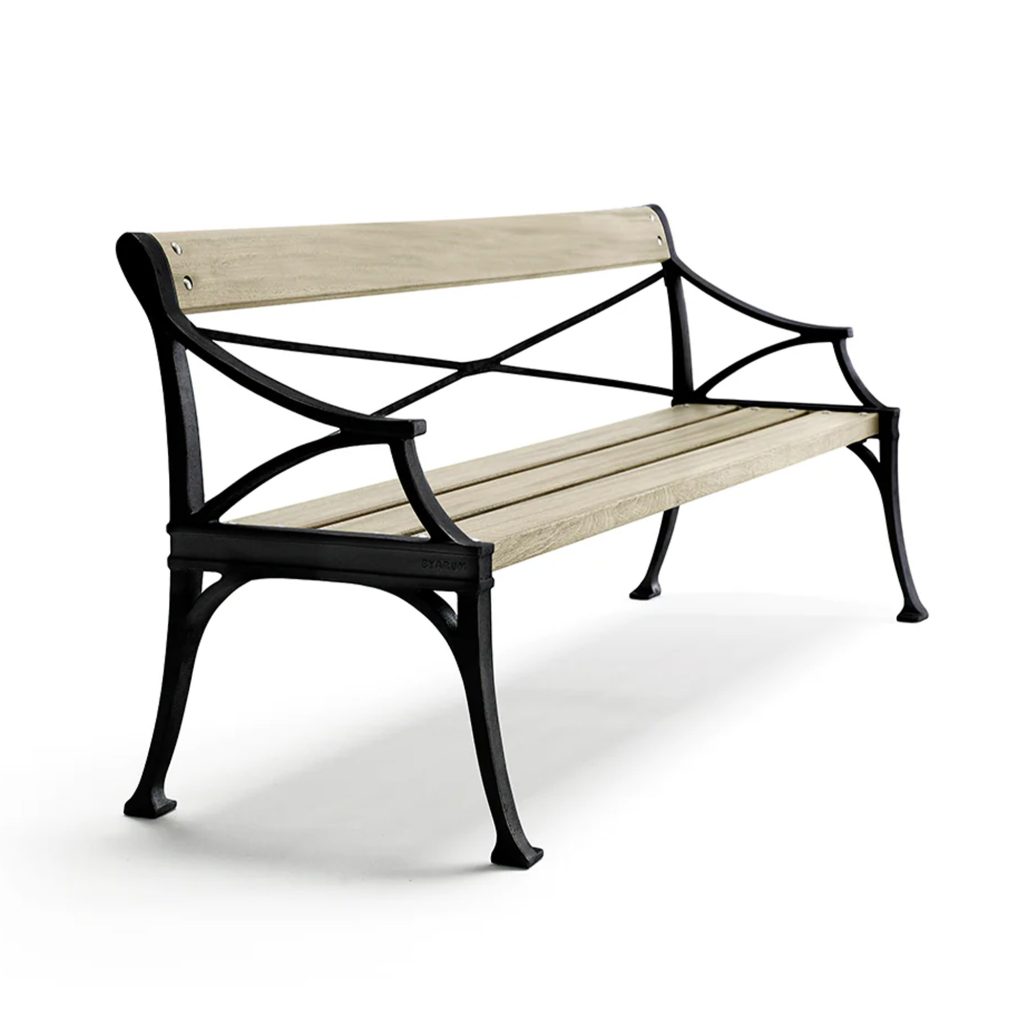 Soffa Utomhus – Soffa Lessebo, Obehandlad Accoya/Svartlackerad Aluminium – Svart