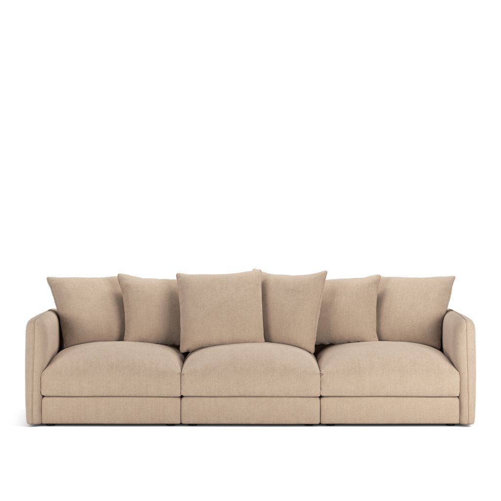 3-sits soffa – Pavarotti 3-sits Shadow Beige Fast klädsel – Beige