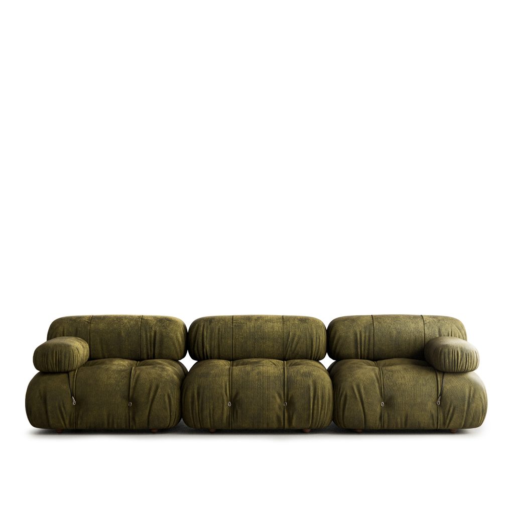 3-sits soffa – Camaleonda 3-sits Med Armstöd Bredd 96 cm, Tyg Kat. Extra Enia 400 – Grön