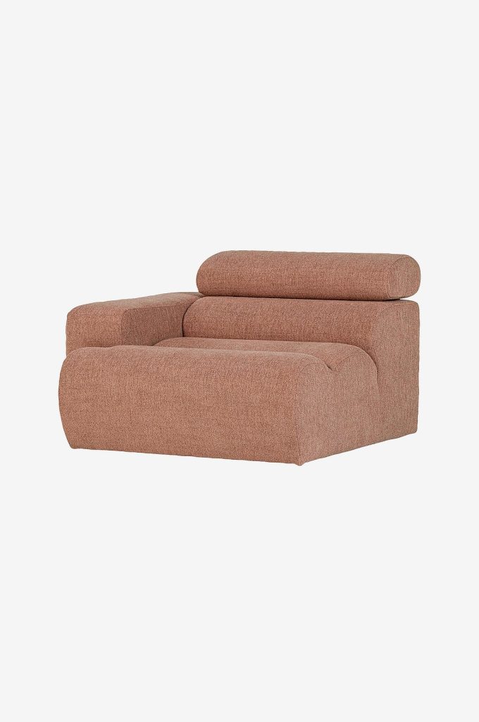 Modulsoffa – Novi 1-sits Element Arm vänster – Brun