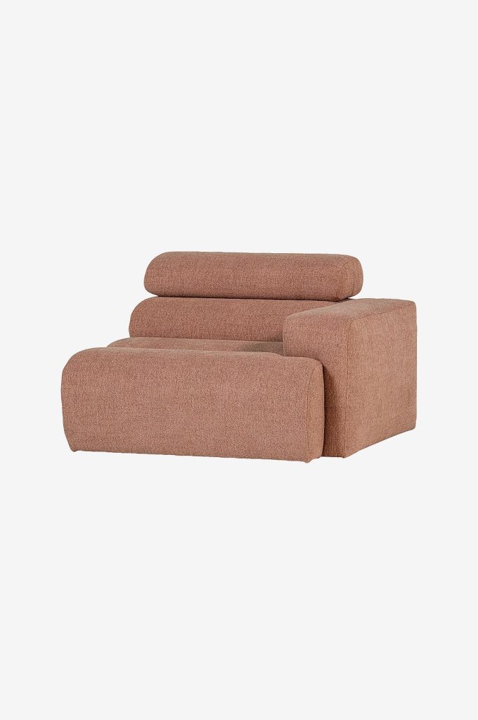 Modulsoffa – Novi 1-sits Element Arm Höger – Brun