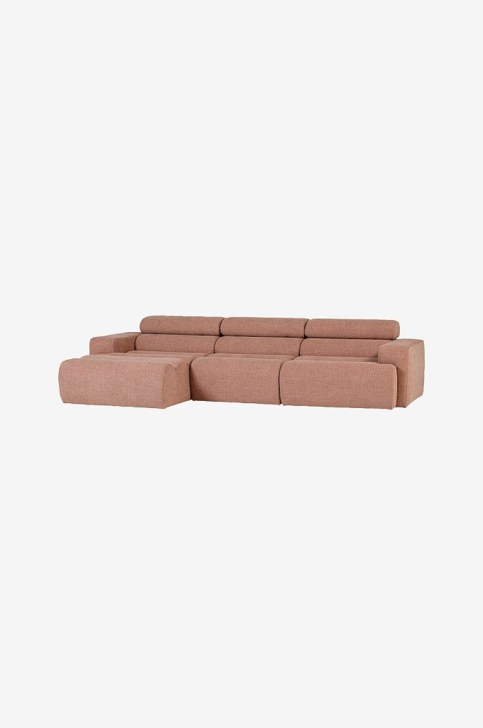 4-sits soffa – Novi Schäslong-soffa vänster – Brun