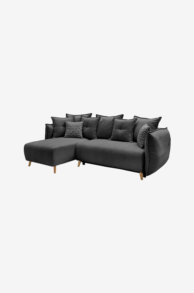 Divansoffa – Hörn Bäddsoffa Puffy Vänster – Grå (22 499 kr)