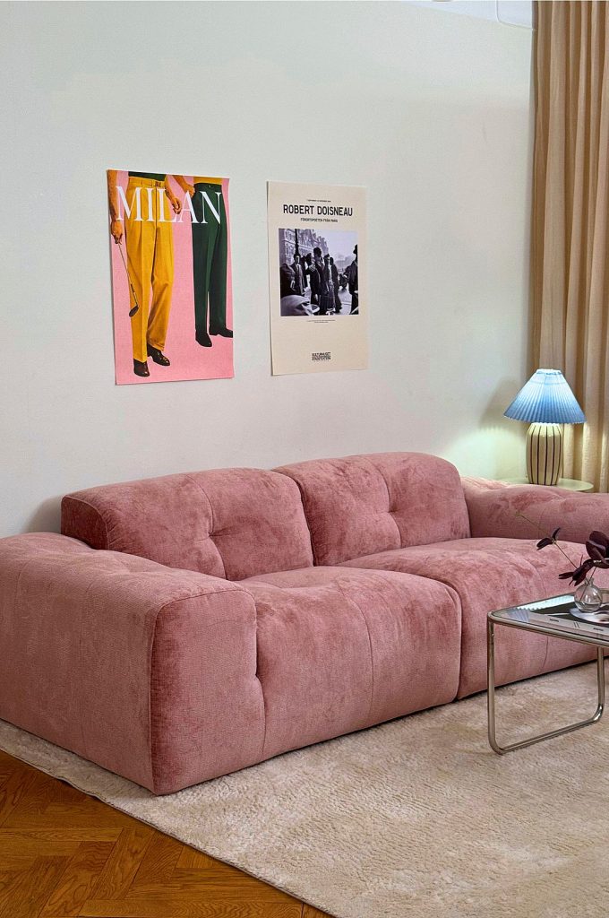 3-sits soffa – Fab 2,5-sits – Rosa