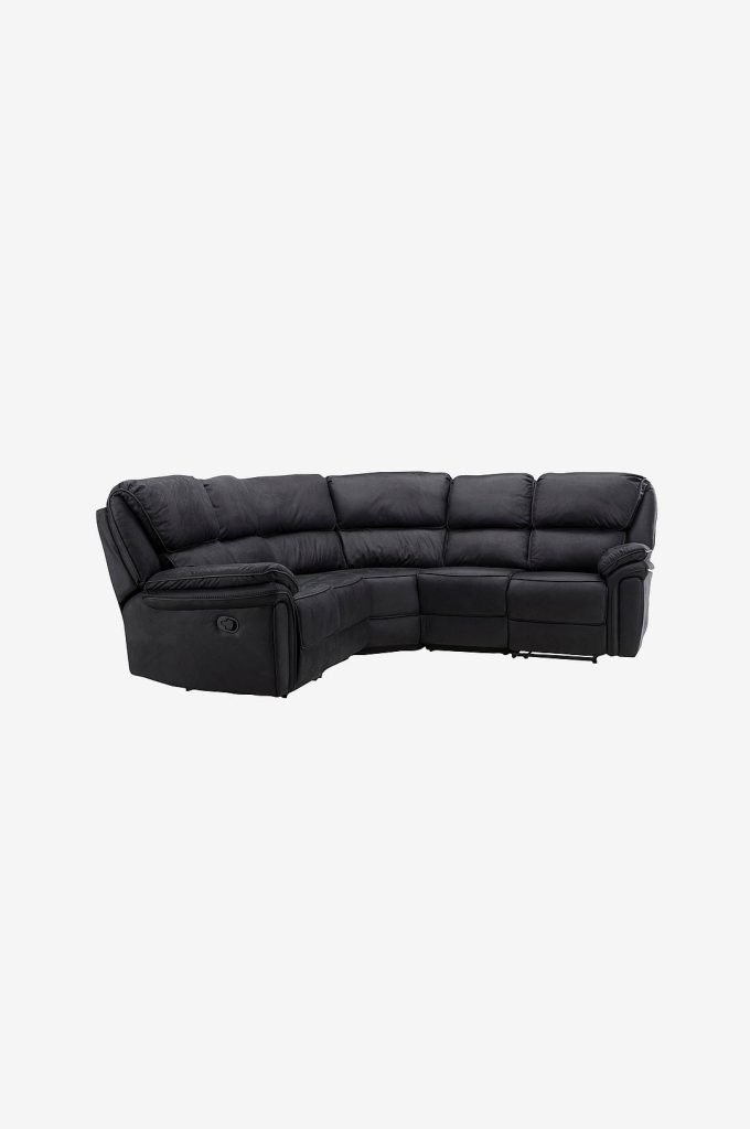 4-sits soffa – Recliner Saranda – Svart
