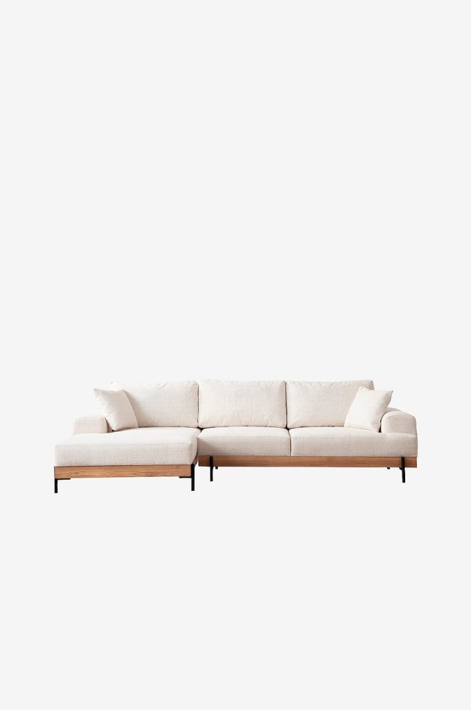 Divansoffa – Tan Vänster – Vit