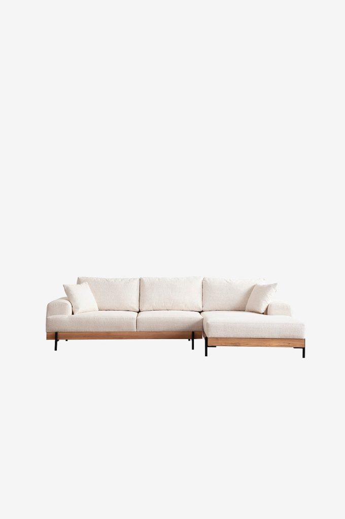 Divansoffa – Tan Höger – Vit