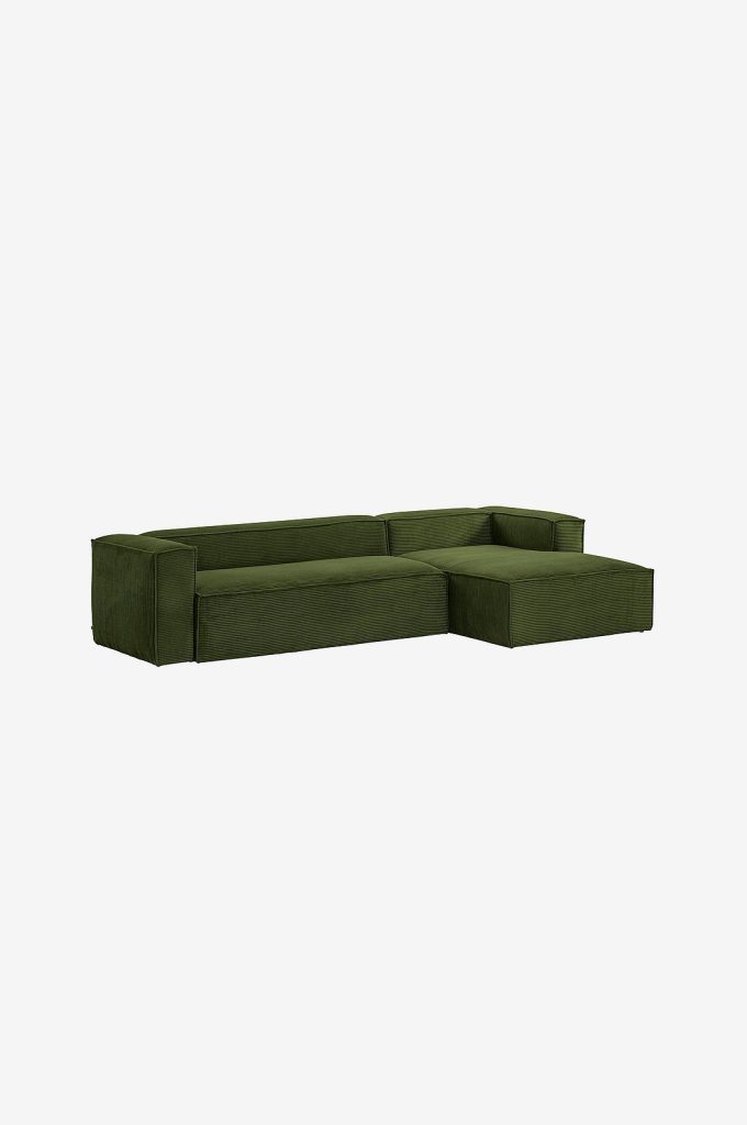 3-sits soffa – BLOK soffa 3-sits, divan höger – Grön