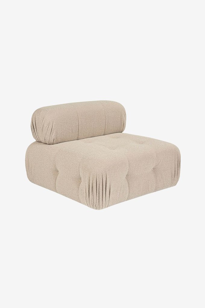 Modulsoffa – 1-sits soffa Puca Middle – Natur