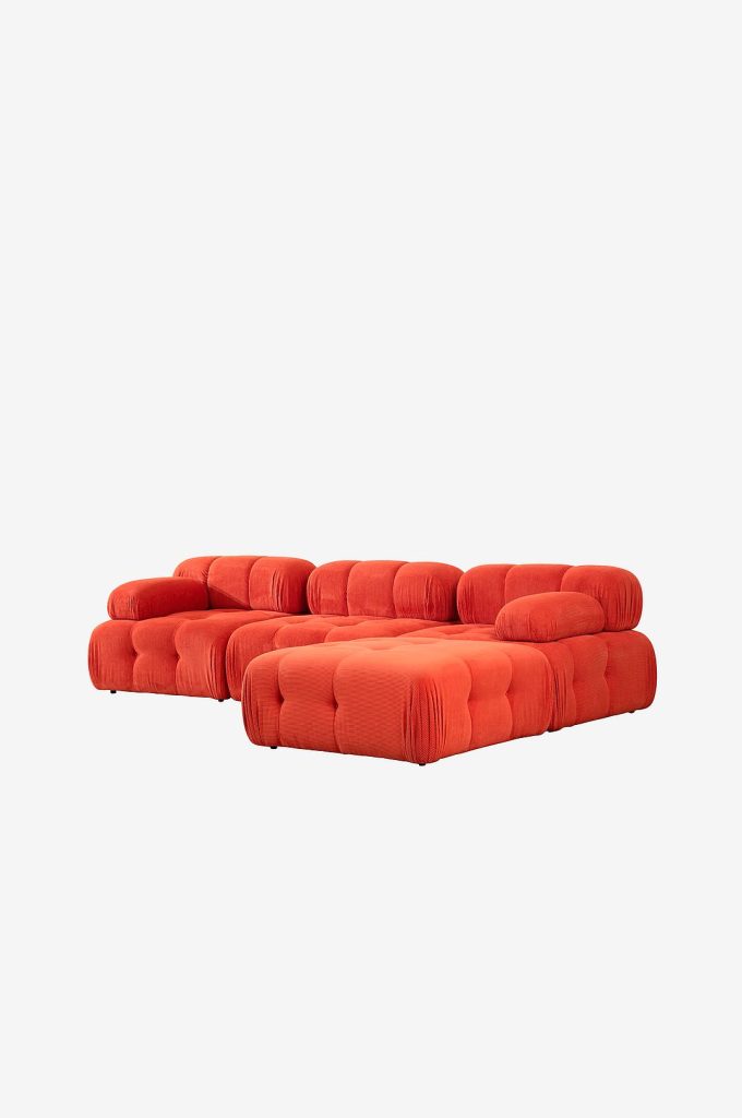 Divansoffa – Puca 4-sits – Röd