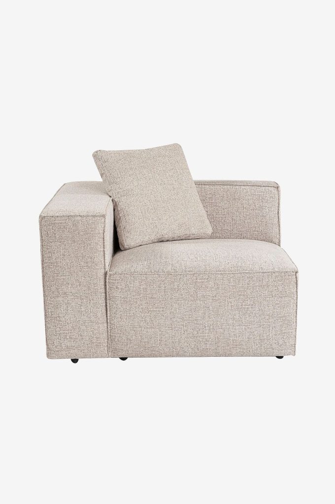 Modulsoffa – 1-sits, Lora Vänster – Beige