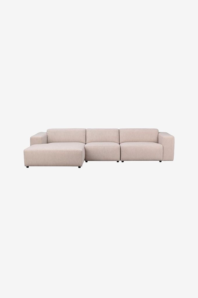 4-sits soffa – Willard, 4-sits med shäslong till Vänster – Beige