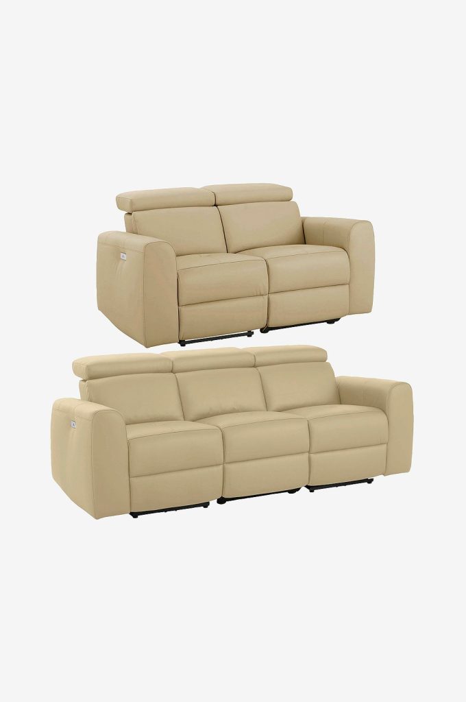 2-sits soffa – Set Capena 2pers/3pers Mannual – Vit