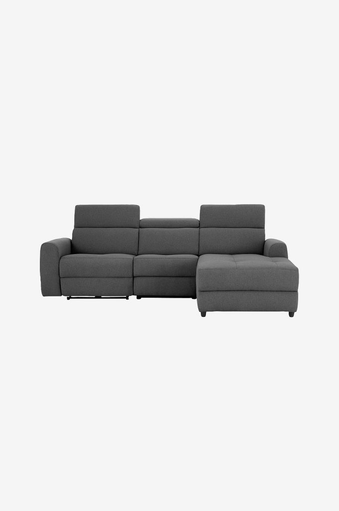 Divansoffa – Hörn Soffa 3 Sits Capena Höger Manuell – Grå