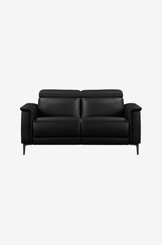 2-sits soffa – 2 Sits 1 Recliner Elektrisk Lund – Svart