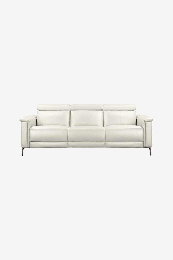 3-sits soffa – med 2 elektriska vilstolar Lund – Vit