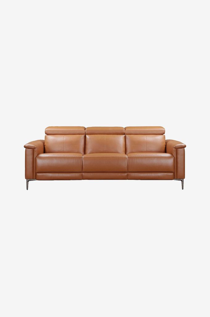 3-sits soffa – med 2 elektriska vilstolar Lund – Brun