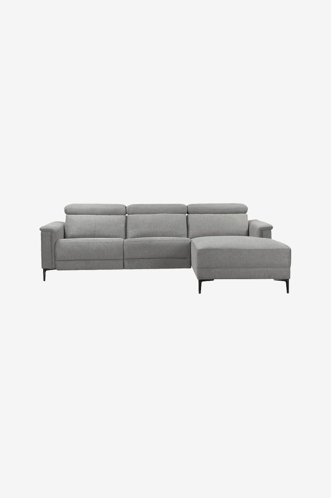 3-sits soffa – Hörn Soffa 3 Sits 1 Recliner Höger Manuell Lund – Grå