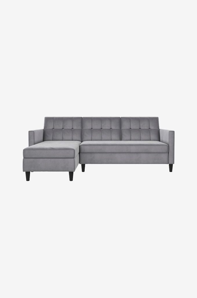 Bäddsoffa – 3-sits med schäslong Hartford – Grå (11 999 kr)