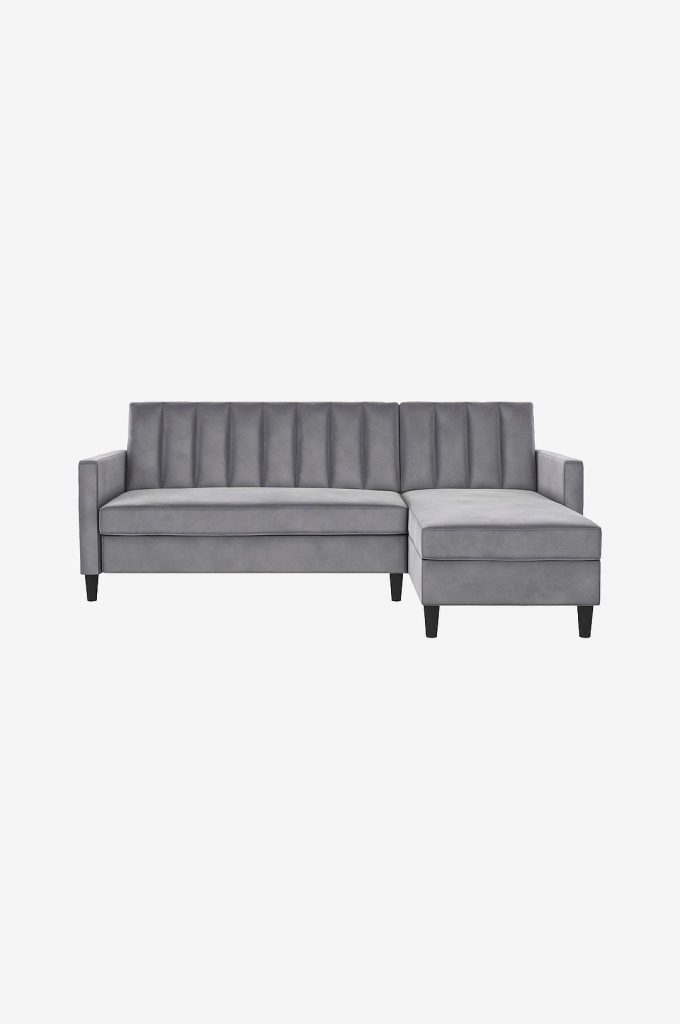 Bäddsoffa – 3-sits med schäslong Celine – Grå (12 499 kr)