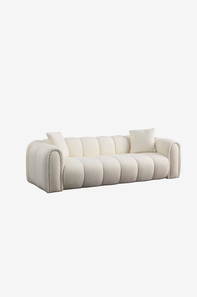 3-sits soffa – Puffy – Vit