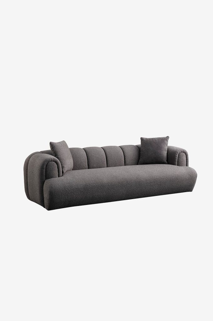 3-sits soffa – Puffy Plain – Grå