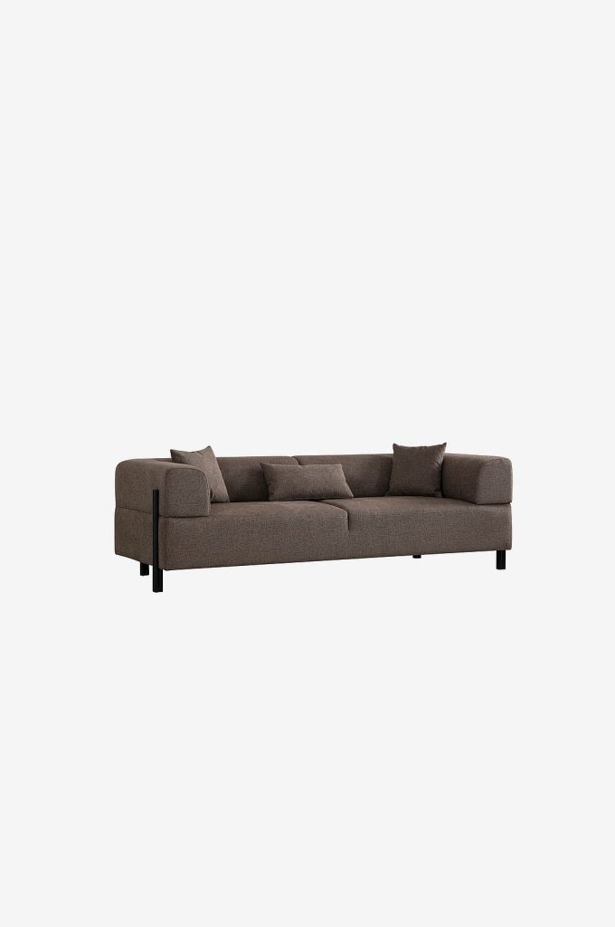 3-sits soffa – med 3 sittplatser Gio – Brun