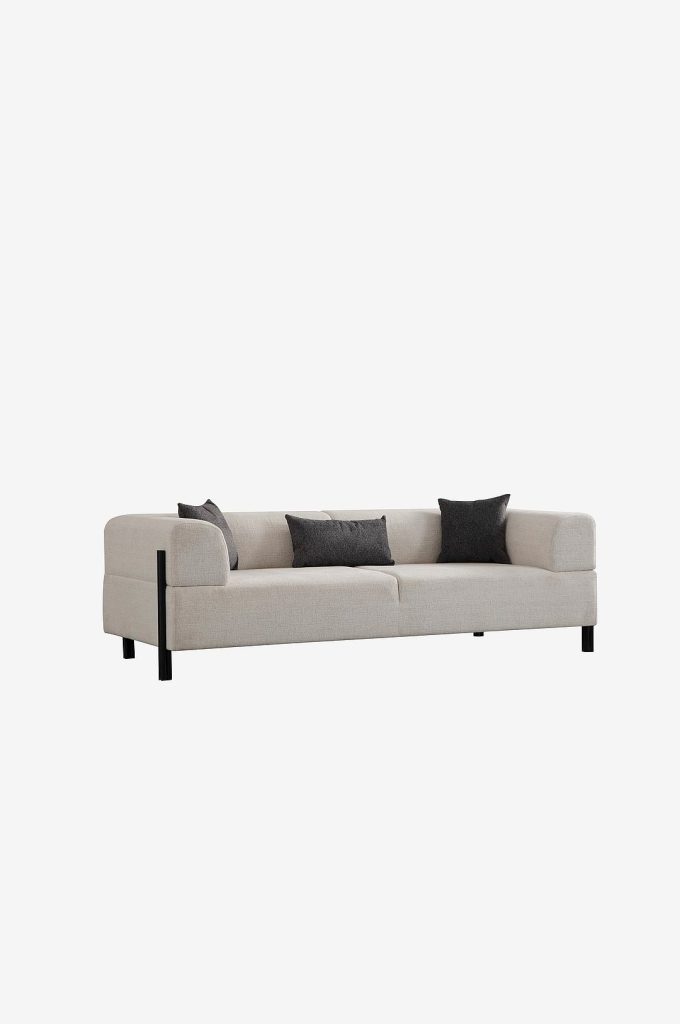 3-sits soffa – med 3 sittplatser Gio – Vit