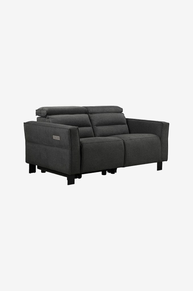 2-sits soffa – 2-sits 1 elektrisk recliner Carpari – Grå
