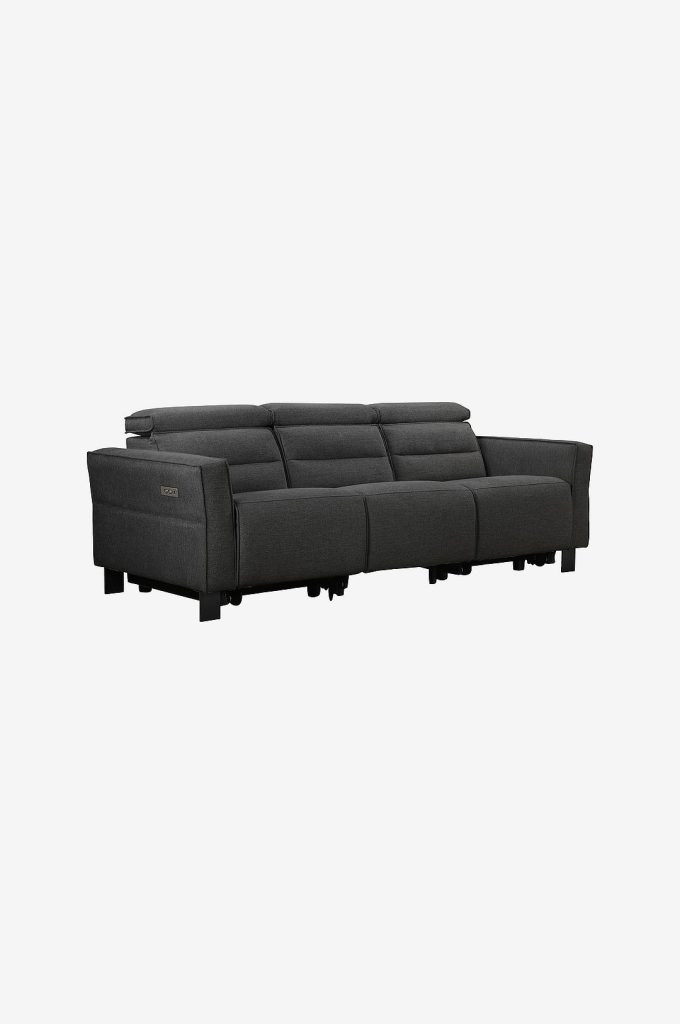3-sits soffa – 3-sits 2 elektriska vilstolar Carpari – Grå (21 999 kr)