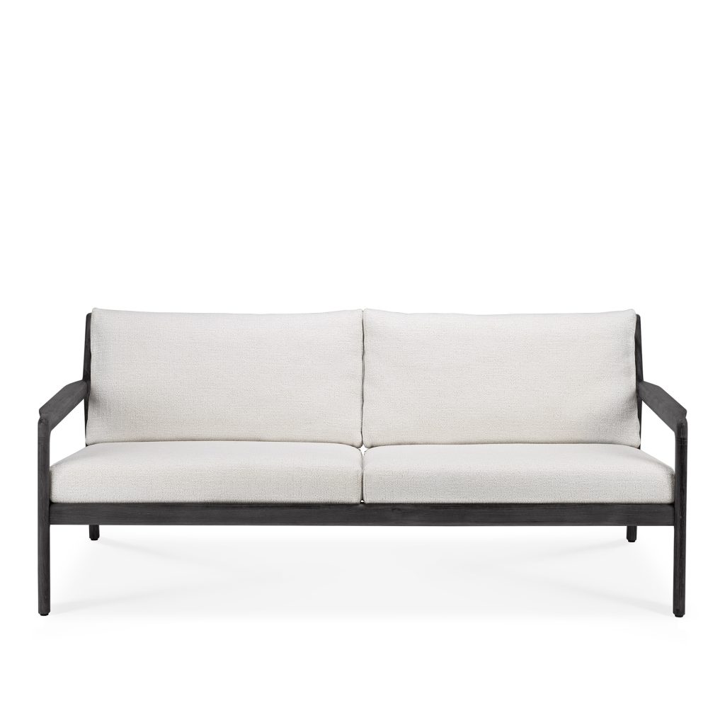Soffa Utomhus – Jack Utomhussoffa, Teak Svart/Brutet vitt, 2-sits – Svart