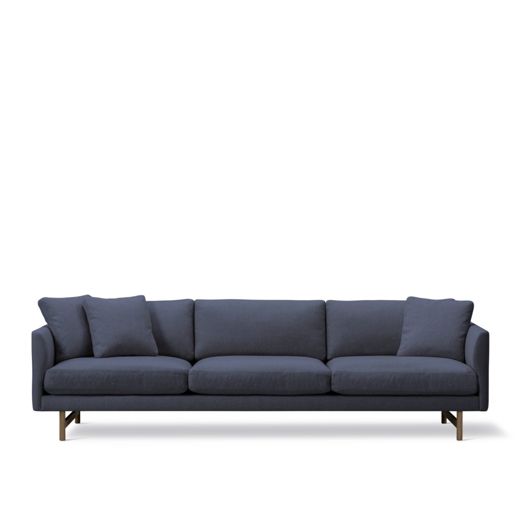 3-sits soffa – Calmo 3-sits 80 Wood Underrede, Rökt Ek – Blå
