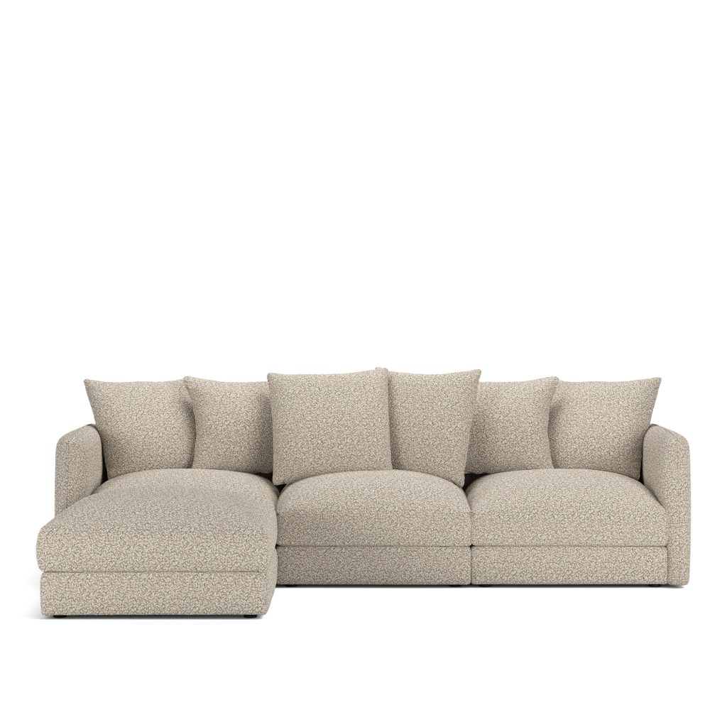 3-sits soffa – Pavarotti 3-sits Med Ottoman Vellus 03 Fast klädsel