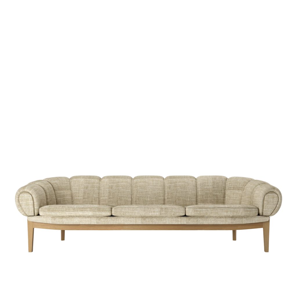 3-sits soffa – Croissant 3-sits, Solid Ek Oljad – Träfärgad